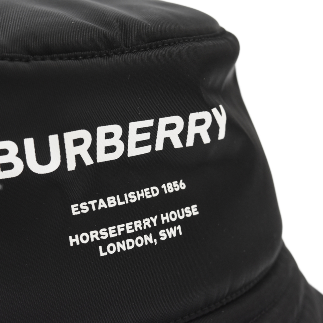 BURBERRY(バーバリー)のBURBERRY バーバリー NYLON PADDED BUCKET ロゴ ナイロン バケットハット 帽子 8044081 ブラック メンズの帽子(ハット)の商品写真