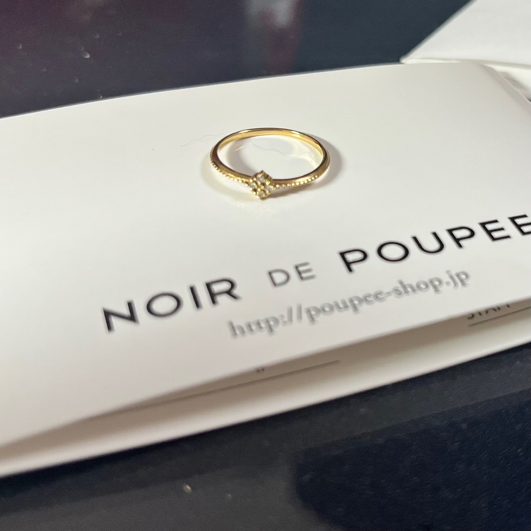 NOIR DE POUPEE(ノワールドプーペ)のノワールドプーペ　K10 ダイヤモンドピンキーリング レディースのアクセサリー(リング(指輪))の商品写真