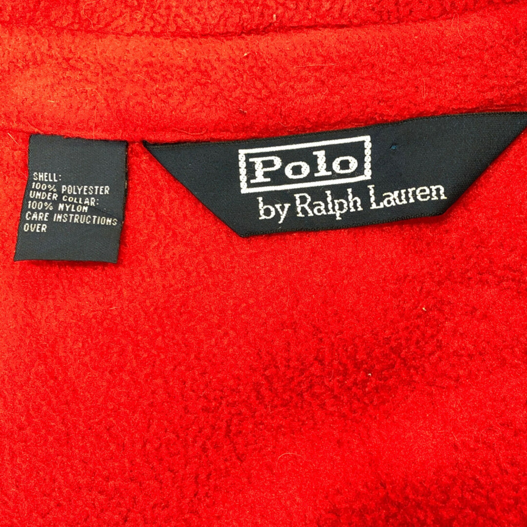 POLO RALPH LAUREN(ポロラルフローレン)のSALE///// 90年代 Polo by Ralph Lauren ポロ ラルフローレン フリース スイングトップ POLARTEC ポーラテック レッド (メンズ L)  P3667 メンズのジャケット/アウター(その他)の商品写真