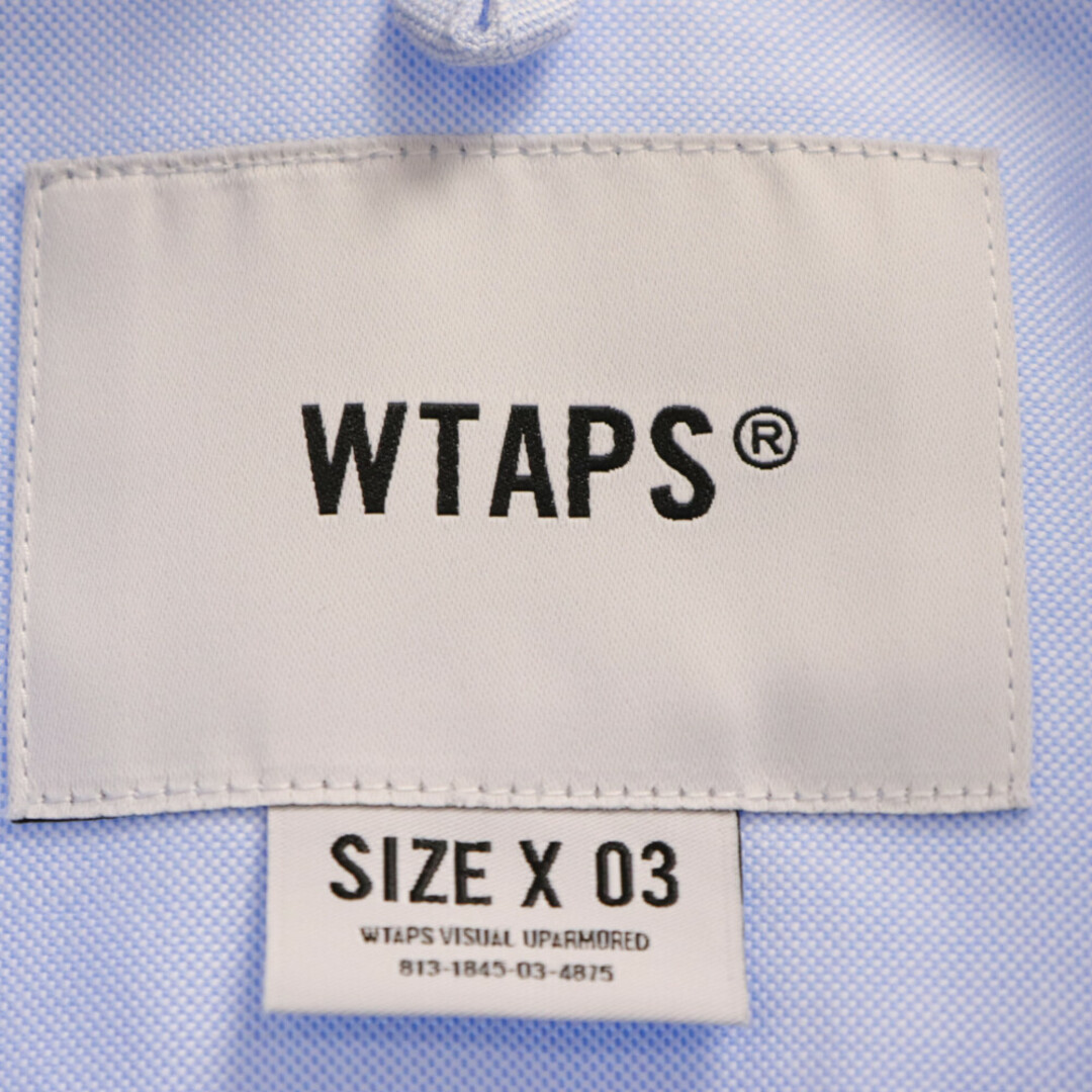 W)taps(ダブルタップス)のWTAPS ダブルタップス 22AW BD 01 LS COTTON OXFORD WUT オックスフォード 長袖シャツ ブルー 222TQDT‐SHM02 メンズのトップス(シャツ)の商品写真