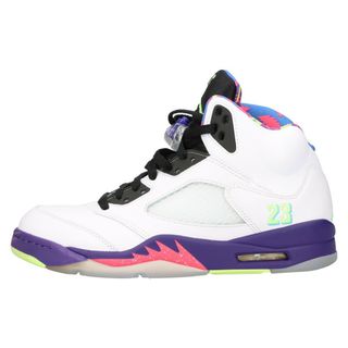 ナイキ(NIKE)のNIKE ナイキ AIR JORDAN 5 RETRO GHOST GREEN BEL-AIR エアジョーダン レトロ オルタネート ベルエア ハイカットスニーカー ホワイト US8.5/26.5cm DB3335-100(スニーカー)