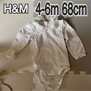 エイチアンドエム(H&M)の68cm ロンパース　フリル　女の子ベビー　(ロンパース)