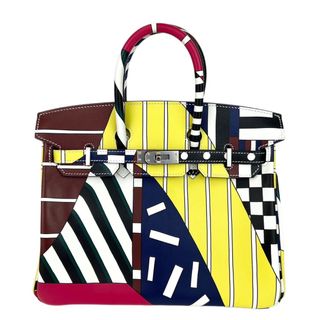 エルメス(Hermes)の美品 HERMES エルメス Runway Birkin25 ランウェイバーキン25 Multicolor マルティカラー Swift スウィフト PHW シルバー金具 C刻 ハンドバッグ(ハンドバッグ)