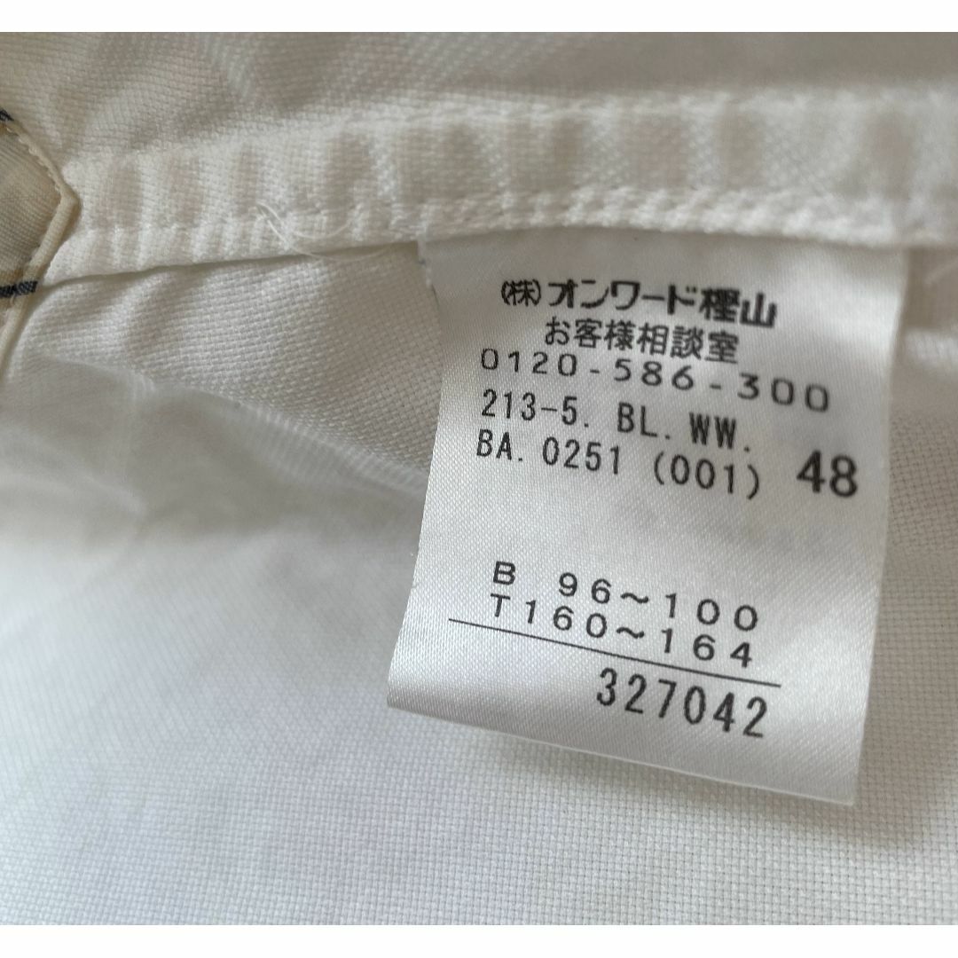 23区(ニジュウサンク)の23区 コットン　白シャツ 　サイズ48 レディースのトップス(シャツ/ブラウス(長袖/七分))の商品写真