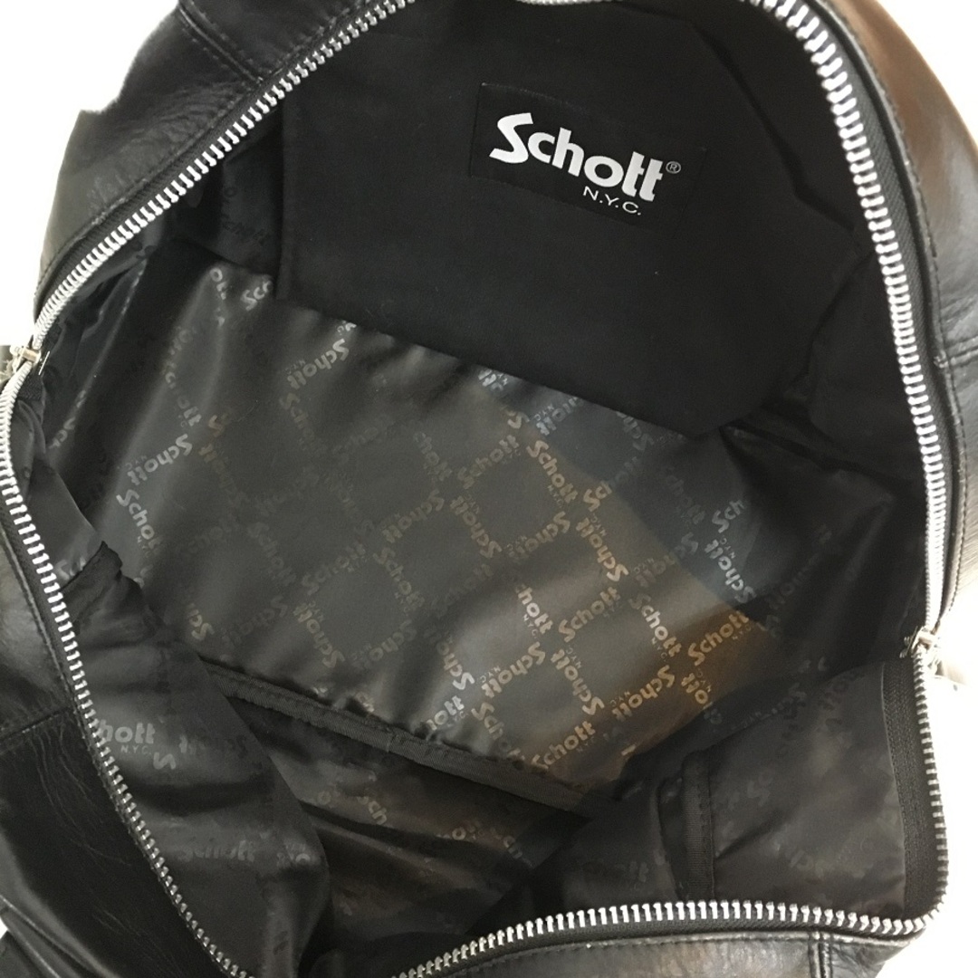 schott(ショット)のSchott RIDERS BOSTON BAG ショット ライダース ボストンバッグ ブラック レザー 革 A4【7037-004】 メンズのバッグ(ボストンバッグ)の商品写真