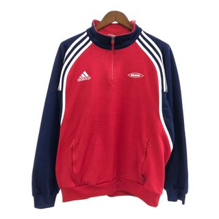 アディダス(adidas)のSALE///// 90年代 adidas アディダス ハーフジップ トラック ジャケット プルオーバー スポーツ レッド (メンズ )  P3523(スウェット)