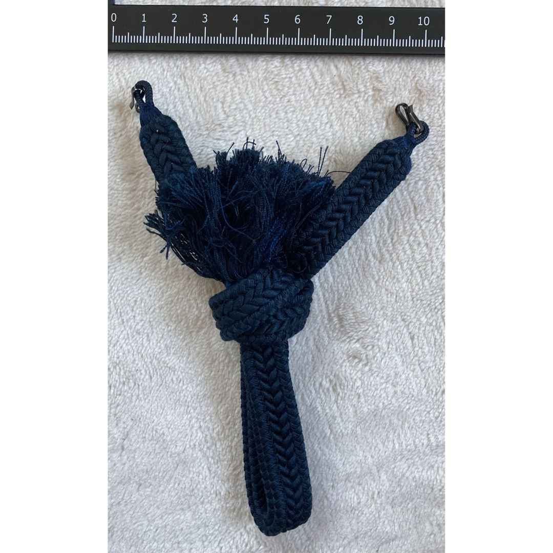 羽織紐　男性用　紺色　S環付き　NO.2 メンズの水着/浴衣(和装小物)の商品写真