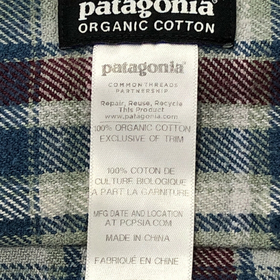 patagonia(パタゴニア)のSALE/// patagonia パタゴニア オーガニックコットン 長袖 チェック シャツ アウトドア ブルー (メンズ )  P3576 メンズのトップス(シャツ)の商品写真