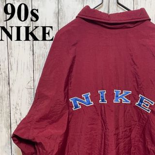 ナイキ(NIKE)の【希少】 90s NIKE ナイキ コーチジャケット ロゴ刺繍 size XL(ナイロンジャケット)