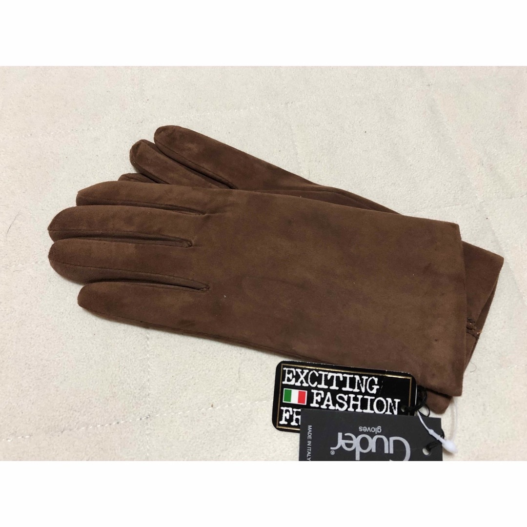 ウール100%280新品GUDERグダー 羊革レザーレディース手袋イタリア製