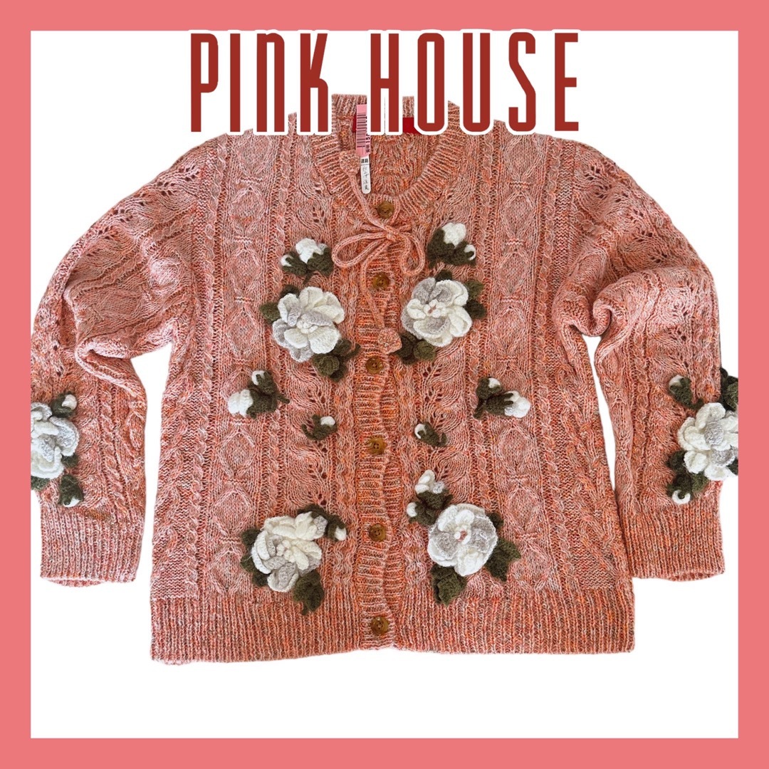 PINK HOUSE - 【美品】ピンクハウス カラフル透かし編み バラモチーフ ...