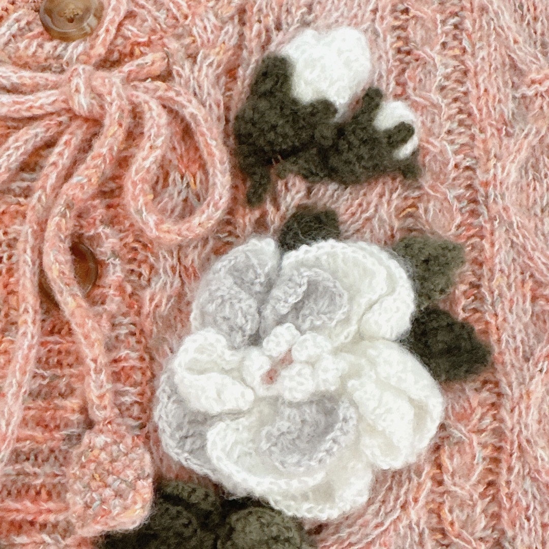 PINK HOUSE - 【美品】ピンクハウス カラフル透かし編み バラ PINK HOUSE - 【美品】ピンクハウス カラフル透かし編み バラ