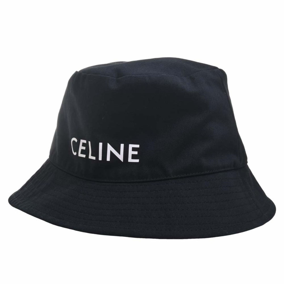 Celine セリーヌ コットン ロゴ バケットハット #M 2AU5B968P ブラック byその他