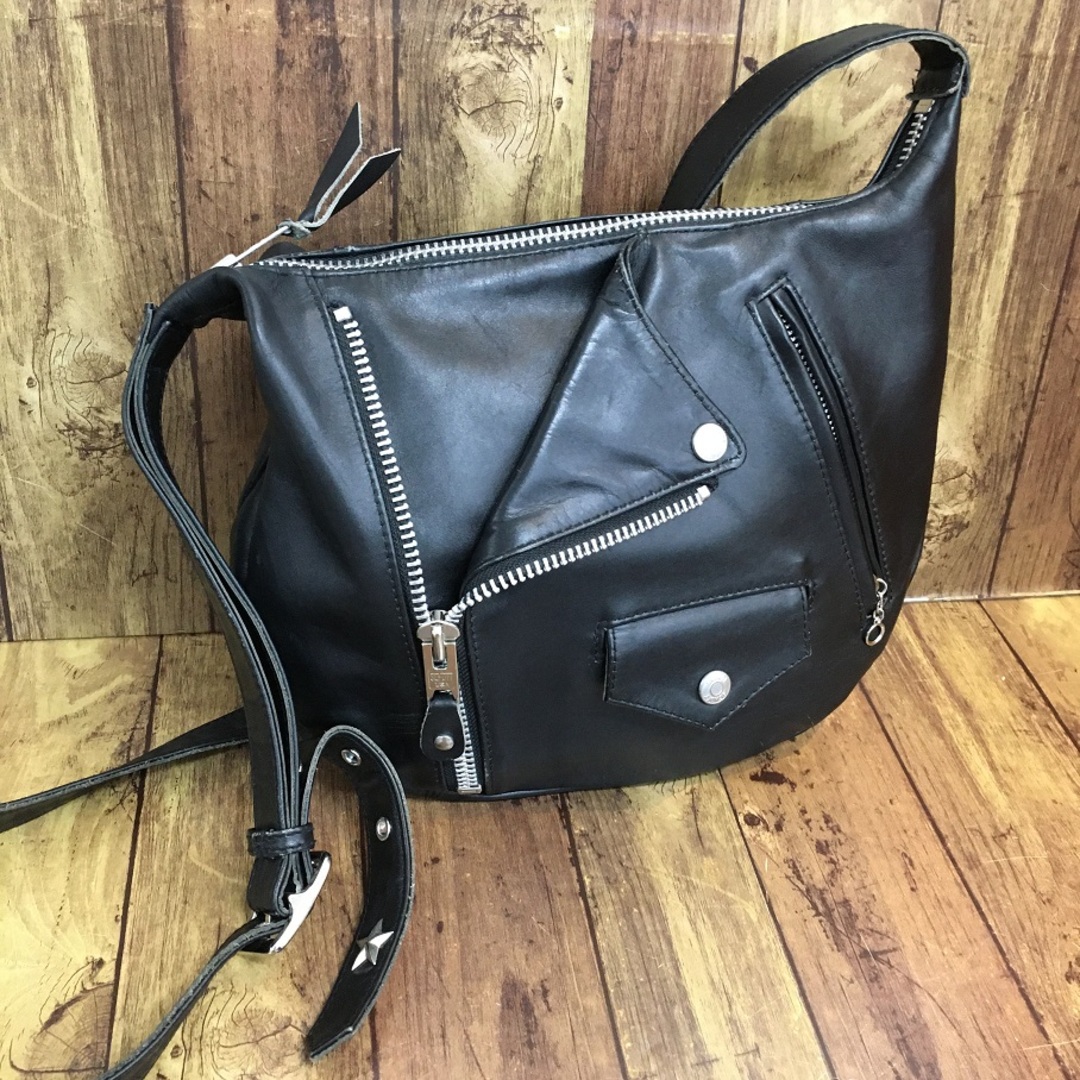 ショルダーバッグSchott RIDERS SHOULDER BAG ショット ライダース ショルダーバッグ カバン ブラック レザー 革【7038-004】