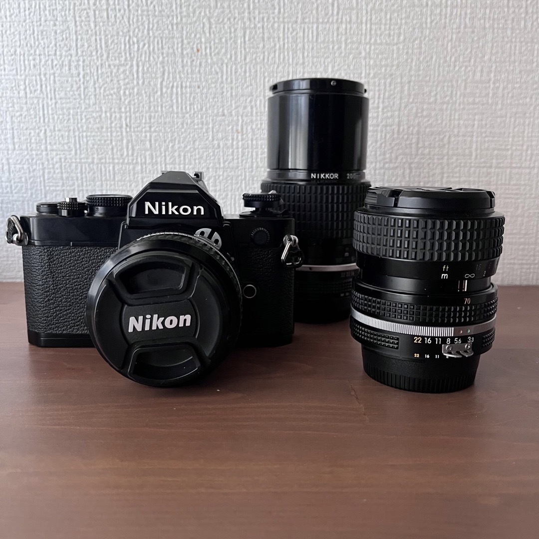 【完動品】Nikon FM Nikkor 50mm f1.4 他レンズ2本付き