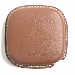 エルメス(Hermes)の極美品▼HERMES エルメス メートルリュバン ロゴ刻印入り レザーケース メジャー/巻き尺 スケール 全長3ｍ ブラウン フランス製(その他)