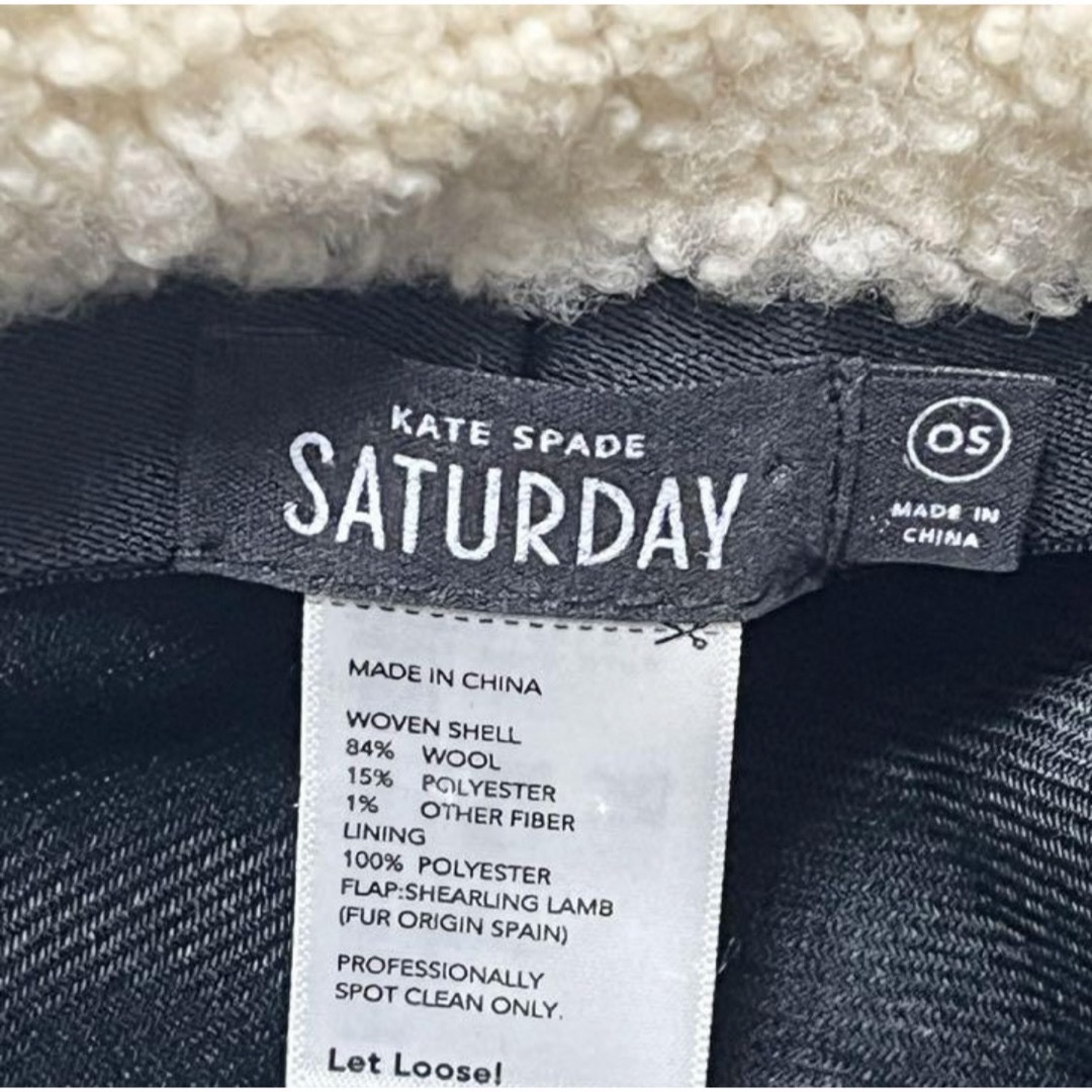 KATE SPADE SATURDAY(ケイトスペードサタデー)の【新品】kate spadeケイトスペード 暖かいボア耳あて付きウールキャップ レディースの帽子(キャップ)の商品写真