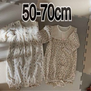 50-70cm 女の子ロンパース　ロンパース　(ロンパース)