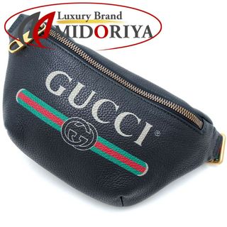 グッチ(Gucci)のGUCCI グッチ スモールベルトバッグ 527792 ボディバッグ シェリーライン レザー ブラック/350875【中古】(ボディーバッグ)