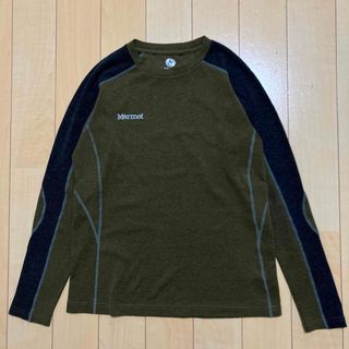 マーモット(MARMOT)のMarmot  マーモット　ストレッチ　ロングスリーブシャツ　ロンT カーキ　S(Tシャツ/カットソー(七分/長袖))