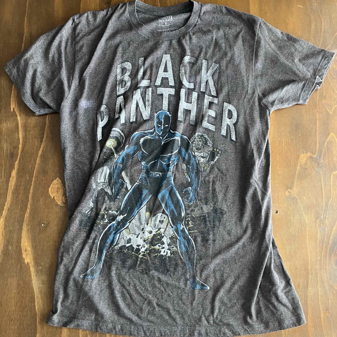ブラックパンサー MARVEL マーベル Tシャツ グレー メンズのトップス(Tシャツ/カットソー(半袖/袖なし))の商品写真