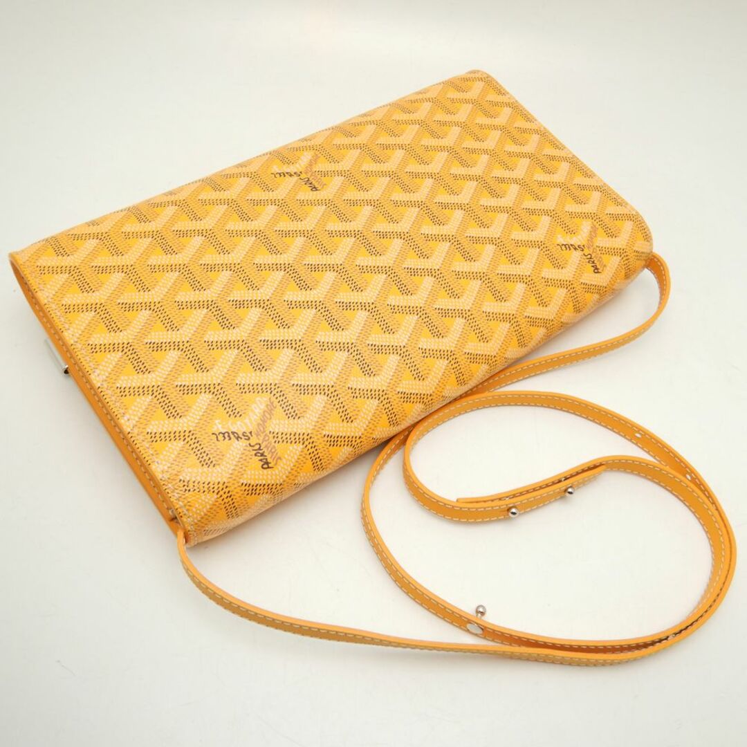 GOYARD(ゴヤール)のGOYARD ゴヤール モンテカルロPM MONTECPMLTY08CL08P セカンドバッグ クラッチ 2WAY ヘリンボーン PVCコーティングキャンバス イエロー/251240【中古】 レディースのバッグ(クラッチバッグ)の商品写真