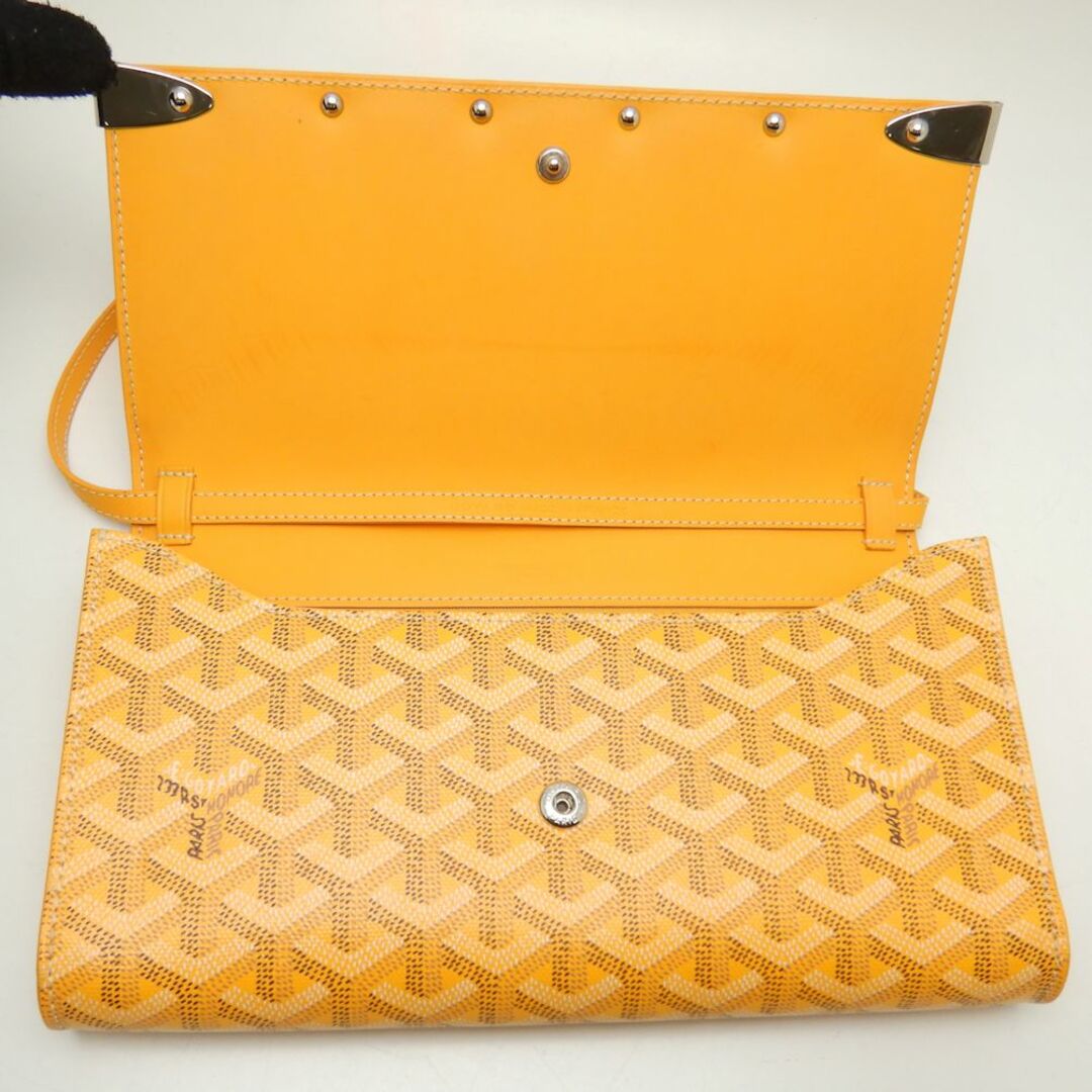 GOYARD(ゴヤール)のGOYARD ゴヤール モンテカルロPM MONTECPMLTY08CL08P セカンドバッグ クラッチ 2WAY ヘリンボーン PVCコーティングキャンバス イエロー/251240【中古】 レディースのバッグ(クラッチバッグ)の商品写真