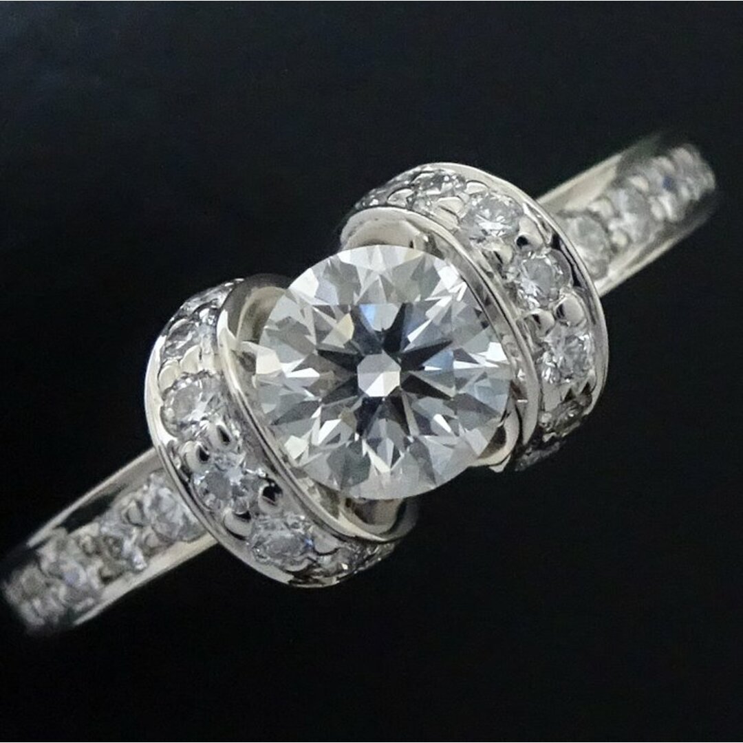 Tiffany & Co.(ティファニー)のTIFFANY&Co. ティファニー リボン リング 指輪 一粒ダイヤモンド0.41ct 9号 Pt950プラチナ/290907【中古】【BJ】 レディースのアクセサリー(リング(指輪))の商品写真