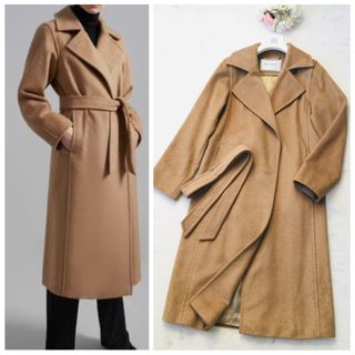 マックスマーラ(Max Mara)の美品　近年　MaxMara マックスマーラ  マニュエラ　キャメル100 コート(ロングコート)