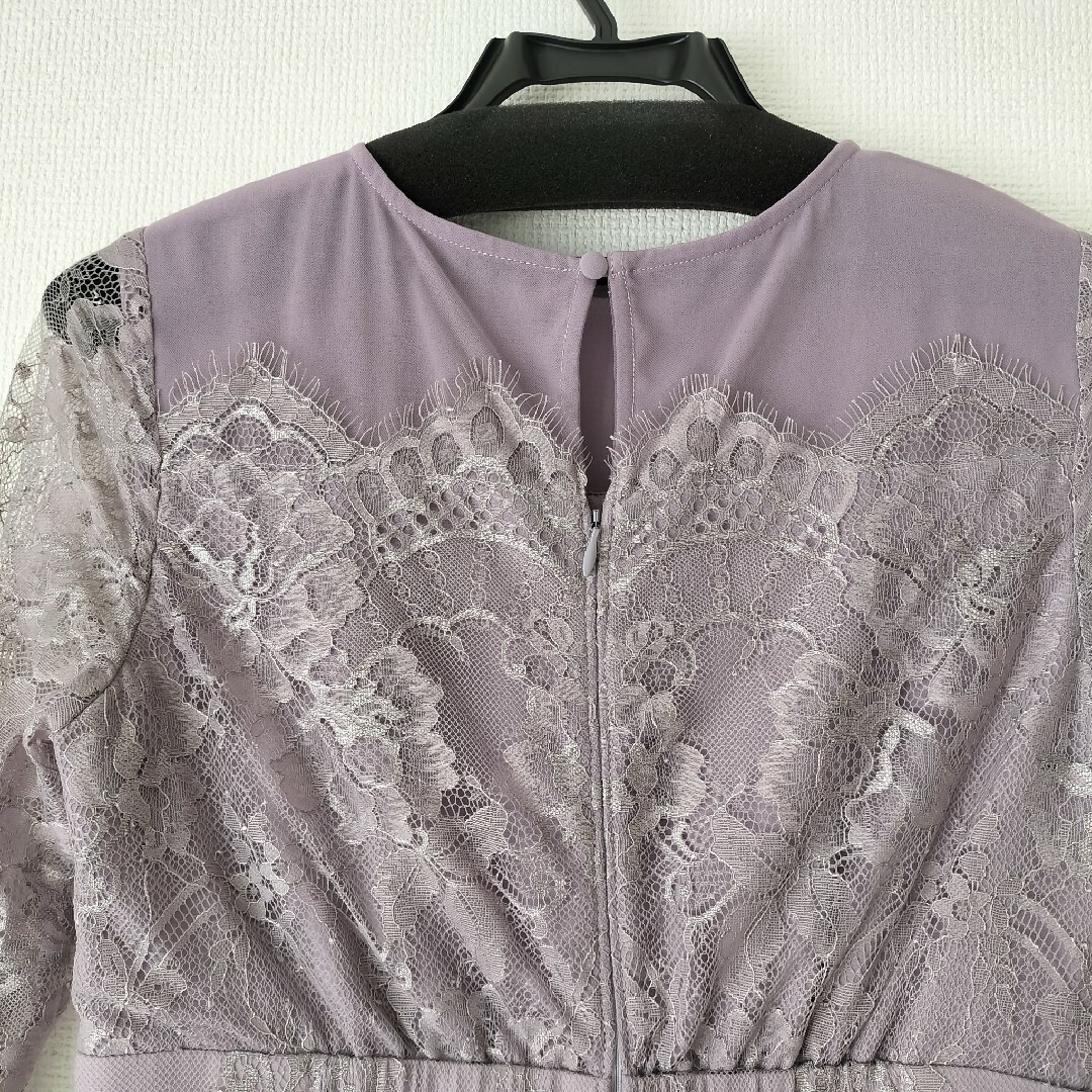 Dorry Doll(ドーリードール)のデコルテシアー袖付き総レースIラインドレス レディースのワンピース(ひざ丈ワンピース)の商品写真
