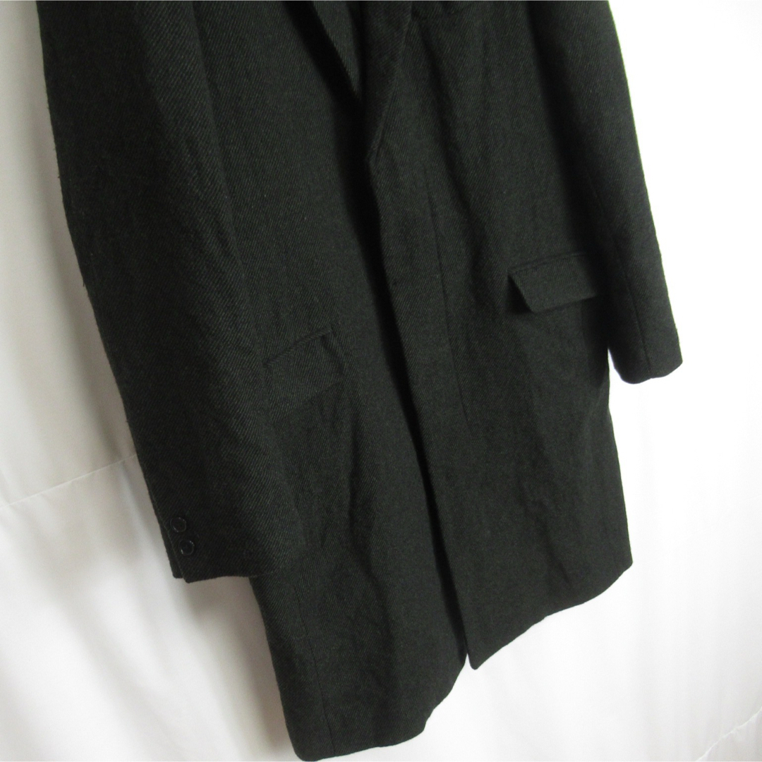 HARE(ハレ)のHARE ウール チェスターコート アウター ジャケット ロングコート M 緑 メンズのジャケット/アウター(チェスターコート)の商品写真