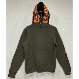 アベイシングエイプ(A BATHING APE)の＊アベイシングエイプ フェルト タイガー パッチ プルオーバーパーカー S(パーカー)