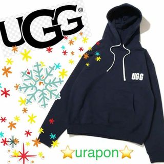 アグ(UGG)の入手困難✨超美品✨UGG✨カットロゴフーディー✨綿100 ✨パーカー✨Free(パーカー)