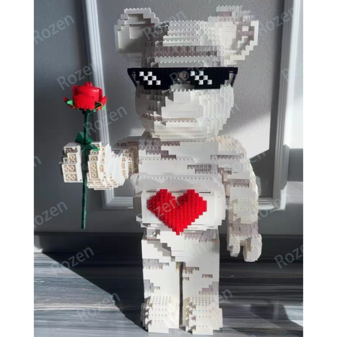 Bearbrick ベアブリック1000% レゴ互換品 LED 付きの通販 by