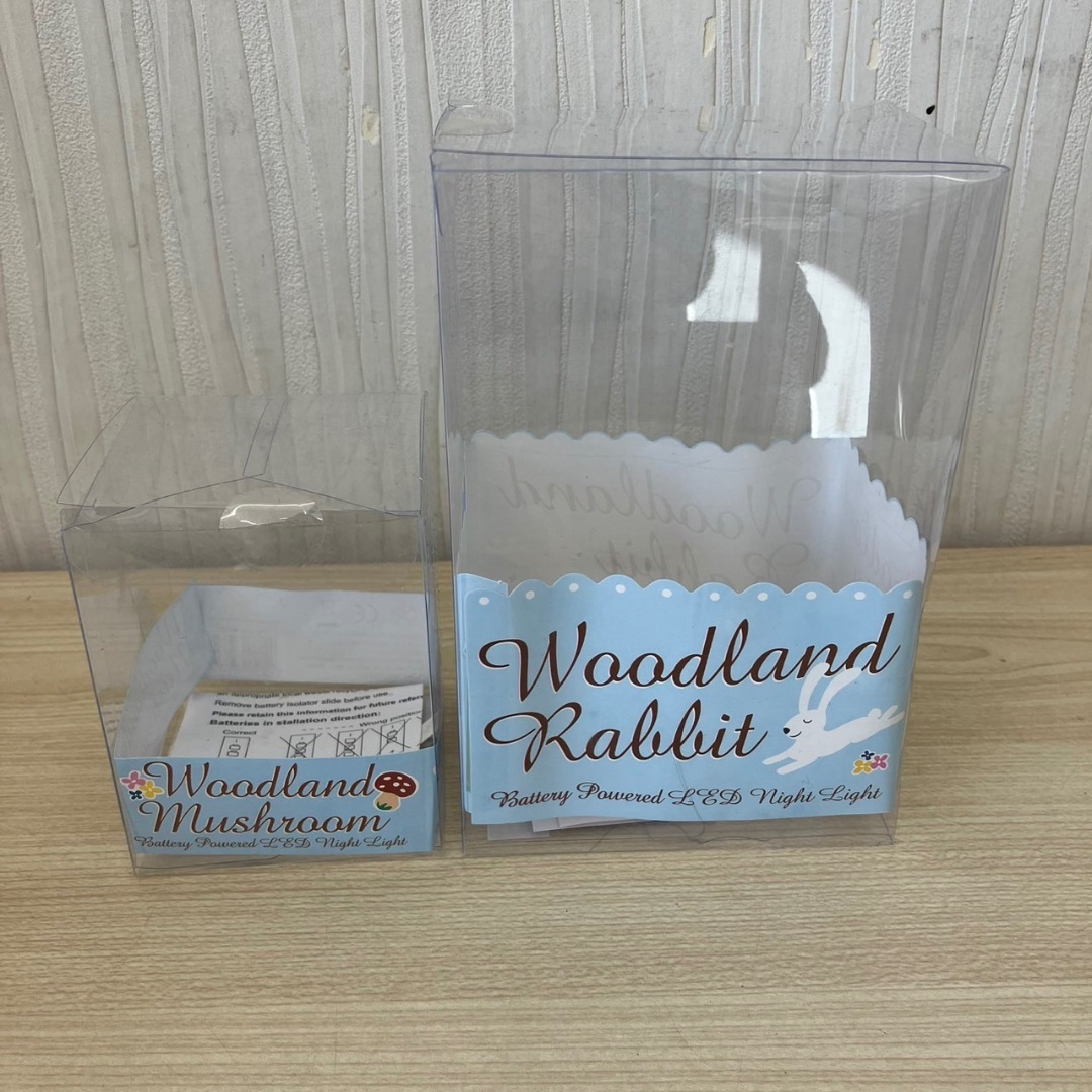 【K4922】訳あり未使用 ジャンク Woodland ラビット キノコ ライト インテリア/住まい/日用品のライト/照明/LED(その他)の商品写真