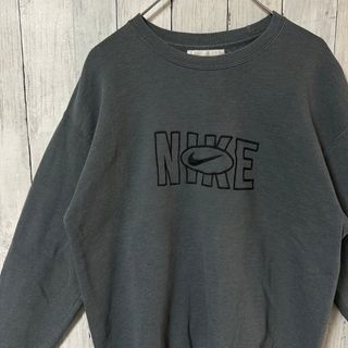 ナイキ(NIKE)のNIKE ナイキ スウェット L 刺繍ロゴ センターロゴ 90s(スウェット)