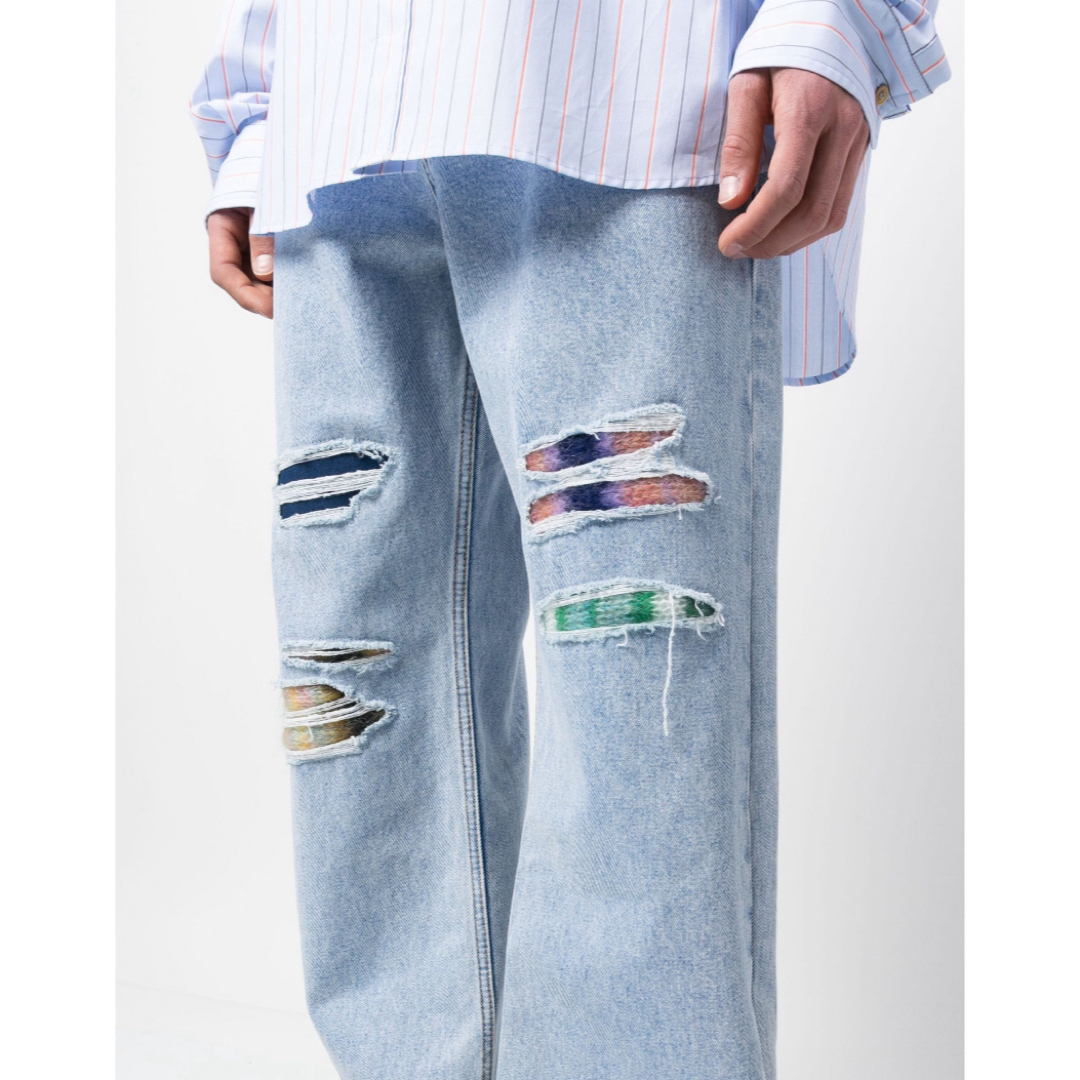 新品 MARNI モヘア ダメージライトウォッシュジーンズ デニム 29 新品 MARNI モヘア ダメージライトウォッシュジーンズ デニム 29