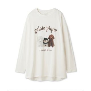 ジェラートピケ(gelato pique)のDOG3柄ワンポイントプルオーバー(ルームウェア)