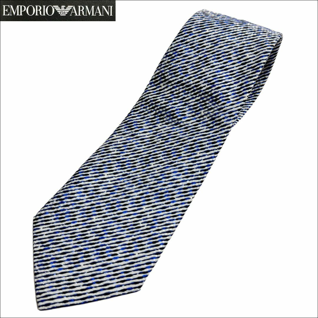 Emporio Armani(エンポリオアルマーニ)のJ7327 新品 エンポリオアルマーニ 総柄ネクタイ ブルー系 メンズのファッション小物(ネクタイ)の商品写真