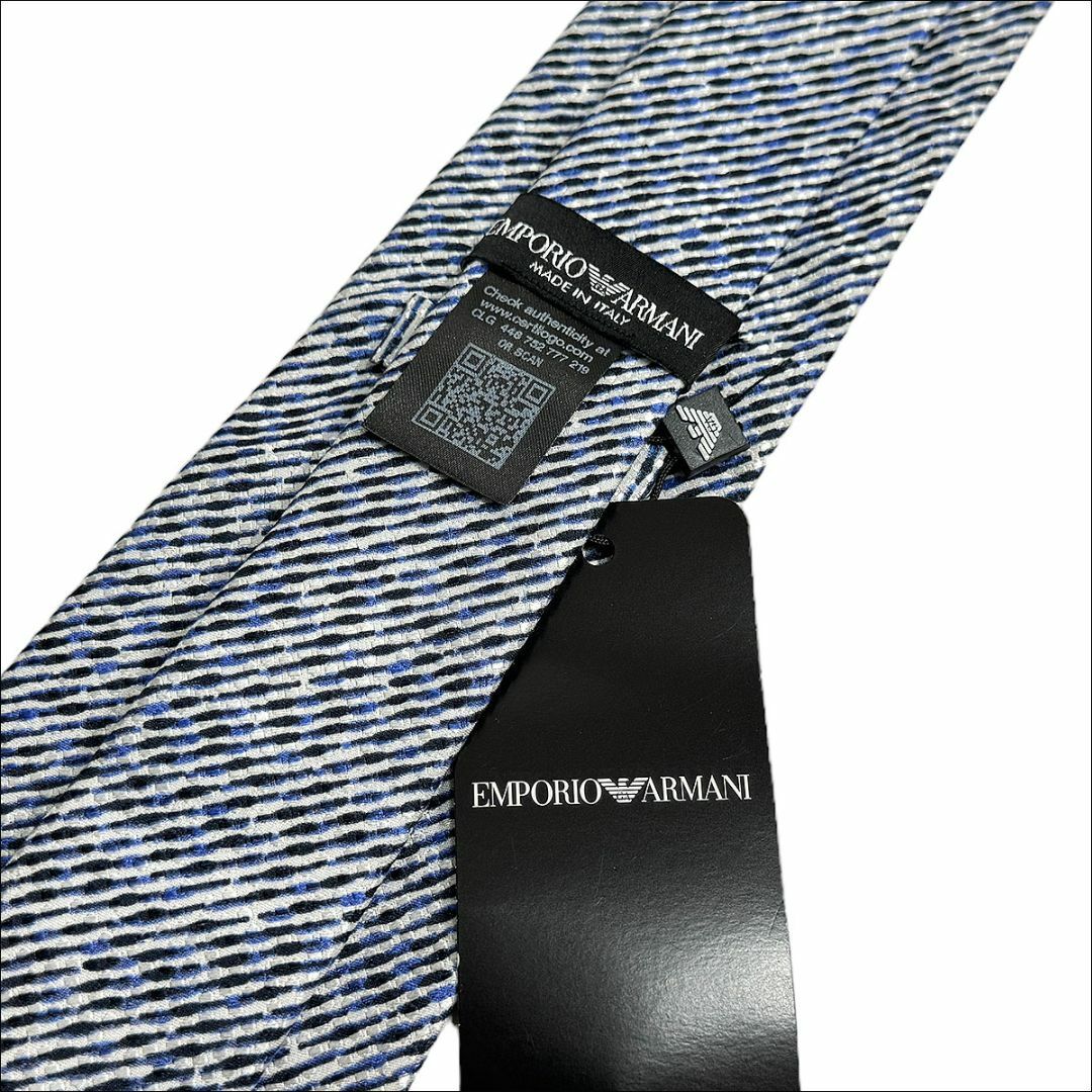 Emporio Armani(エンポリオアルマーニ)のJ7327 新品 エンポリオアルマーニ 総柄ネクタイ ブルー系 メンズのファッション小物(ネクタイ)の商品写真