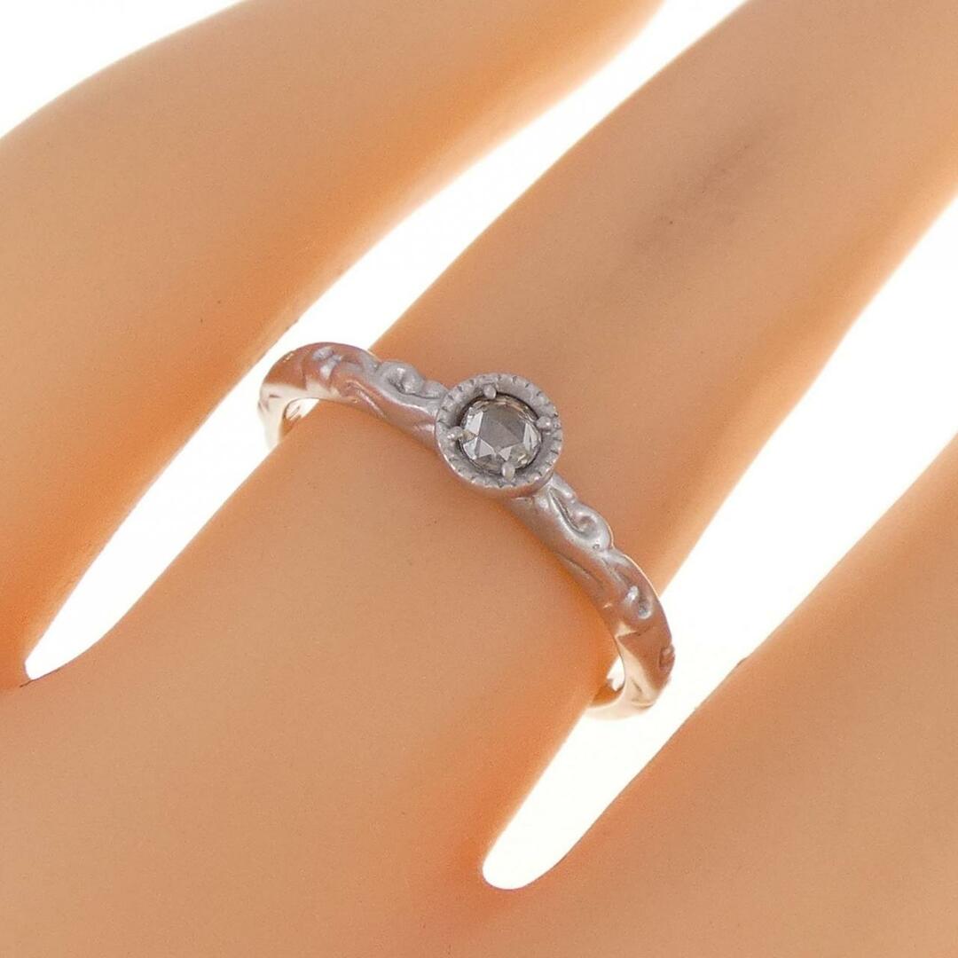 K18WG ダイヤモンド リング 0.10CT レディースのアクセサリー(リング(指輪))の商品写真