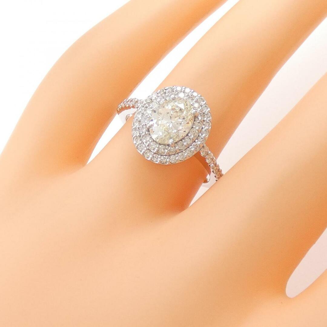 【新品】PT ダイヤモンド リング 1.00CT VLY SI2 オーバルカット レディースのアクセサリー(リング(指輪))の商品写真