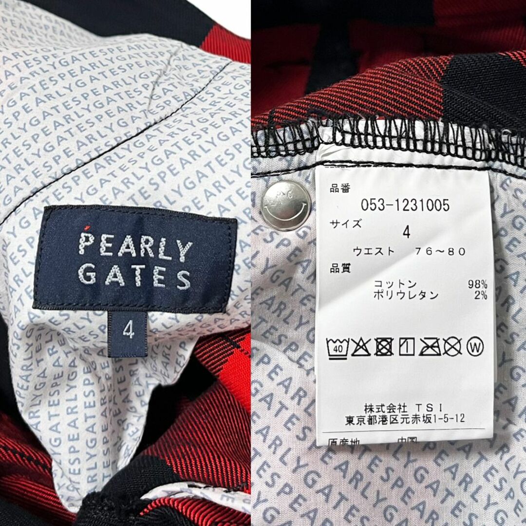 最も優遇の PEARLY GATES バッファロー ストレッチ入り パーリーゲイツ - 74cm~