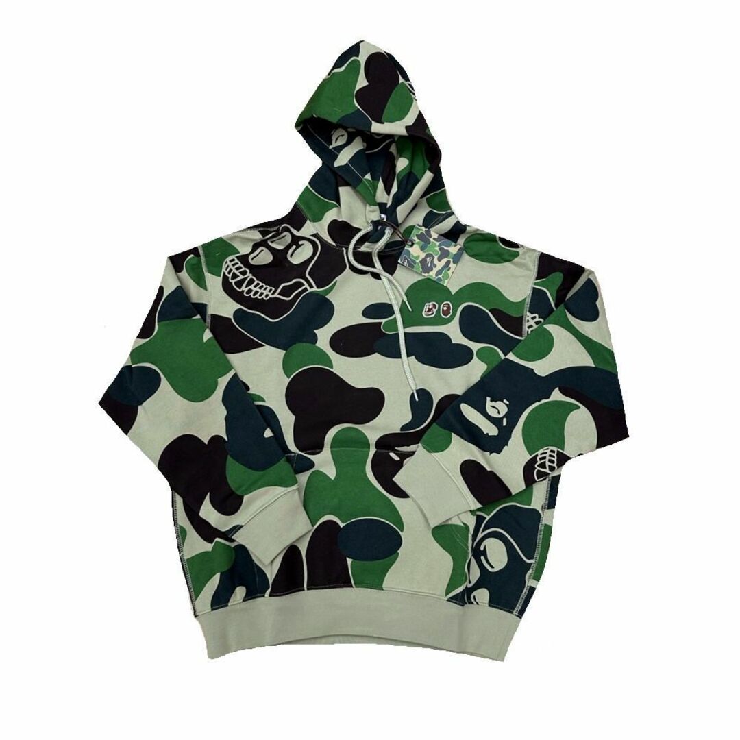 A BATHING APE(アベイシングエイプ)のベイシングエイプ×BAYC/A BATHING APE×Bored Ape Yacht Club/フーディ/BAPE×BAYC CAMO PULLOVER HOODIE/コットン×ポリエステル/グリーン/#L/1J73-114-913【SA7597】 メンズのトップス(パーカー)の商品写真