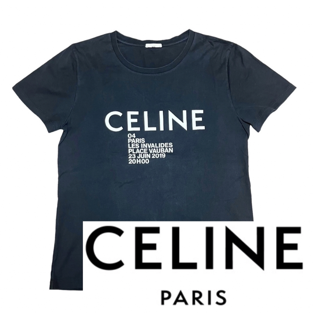 celine(セリーヌ)の【美品】CELINE セリーヌ Tシャツ ロゴ エディ期 ブラック メンズのトップス(Tシャツ/カットソー(半袖/袖なし))の商品写真