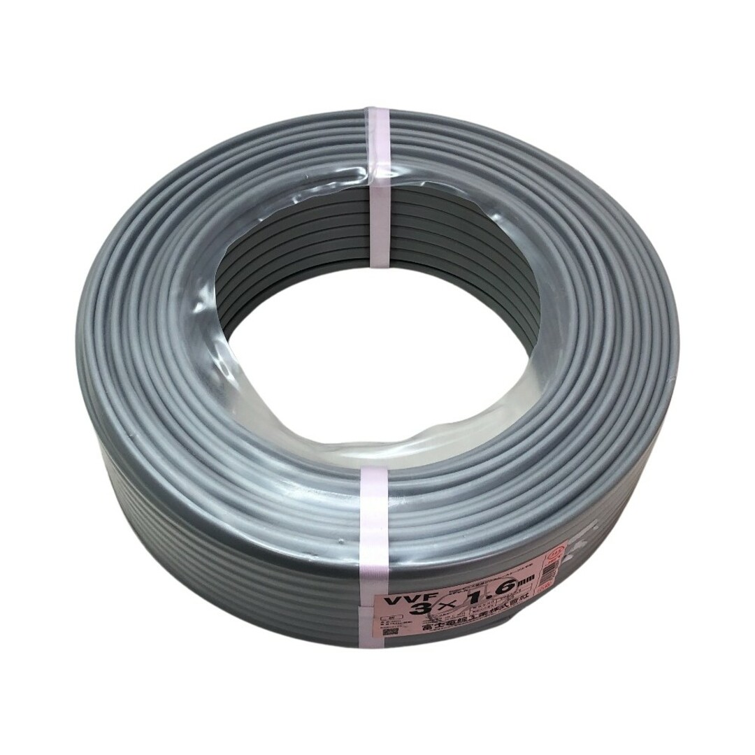 ◇◇富士電線工業(FUJI ELECTRIC WIRE) VVFケーブル 3×1.6 グレー ◇◇富士電線工業(FUJI ELECTRIC WIRE) VVFケーブル 3×1.6 グレー