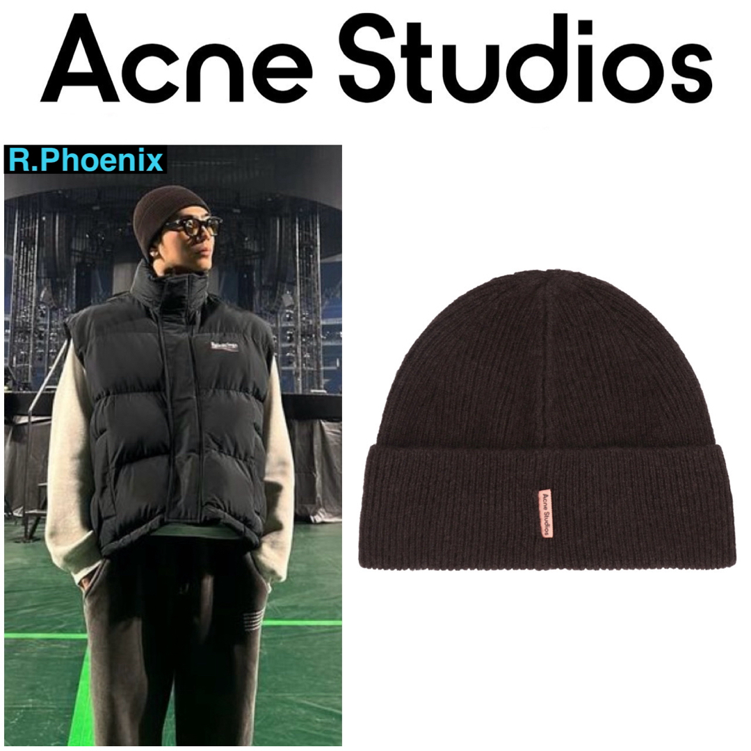 Acne Studios(アクネストゥディオズ)のACNE STUDIOS WOOL CASHMERE BEANIE メンズの帽子(ニット帽/ビーニー)の商品写真