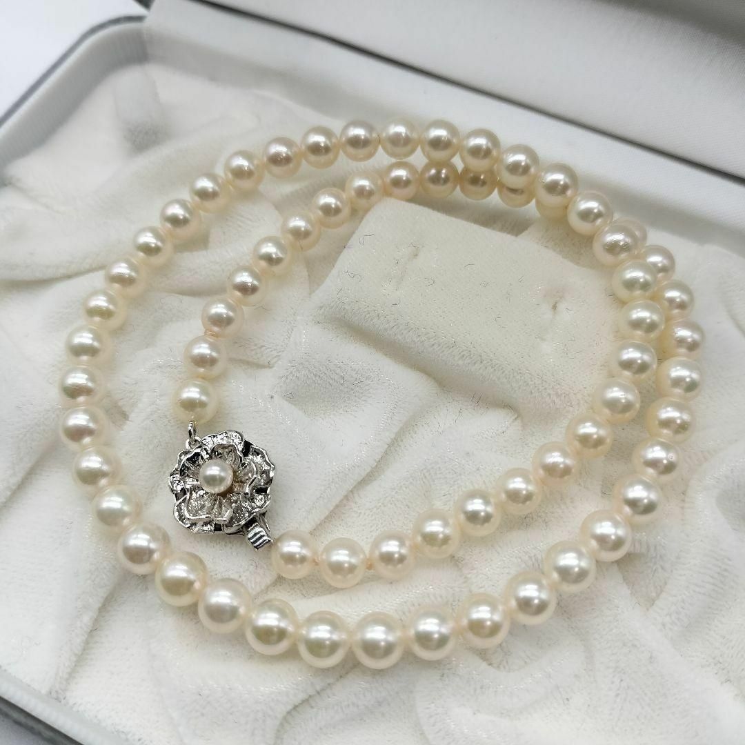 ストックセール 美品 あこや真珠 パール ネックレス 6〜6.5 pearl