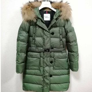 モンクレール(MONCLER)のMONCLER ジェノブリエ GENEVRIER ダウンコート ファー カーキ(ダウンコート)