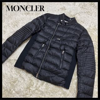 モンクレール(MONCLER)の✨極美品✨MONCLER AUBIN ダウンジャケット ライダース DIST 1(ダウンジャケット)